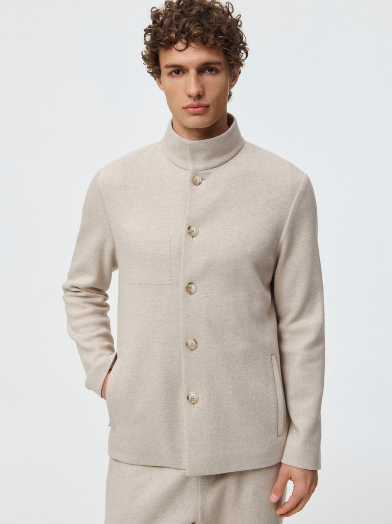 Cashmere Wool Stand Collar Jacket – JACQUES NYC INC.