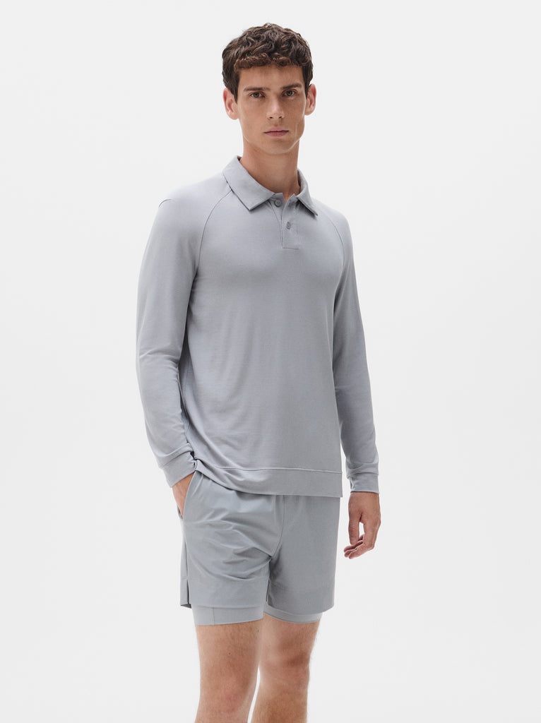 Natural Long Sleeve Tennis Polo – JACQUES NYC INC.